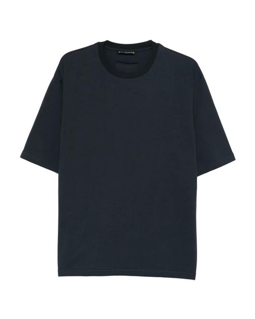 White Sand Blue Crew-Neck Cotton T-Shirt for men