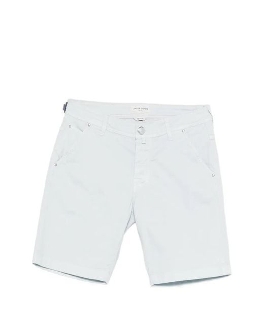 Jacob Cohen White Short À Passants De Ceinture for men