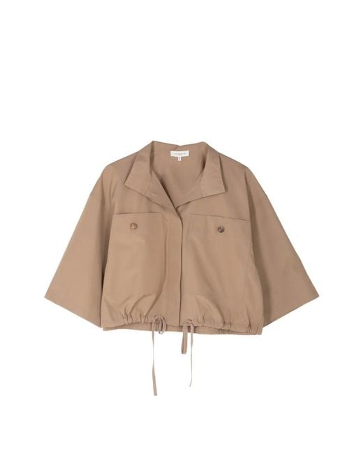 Lafayette 148 New York Natural Oversized Short-Sleeve Jacket