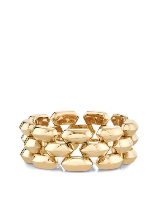 Lizzie Mandler Metallic Cleo Three-Row Ring