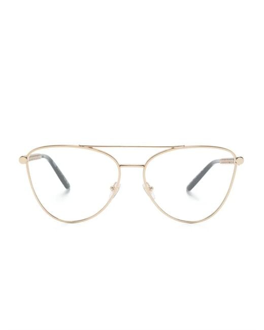 Occhiali Greca Cat-Eye di Versace in Natural