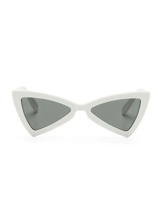 Saint Laurent Gray Geometric-Frame Sunglasses