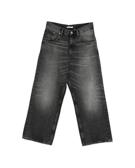 sunflower Gray Topstitching Wide-Leg Jeans for men