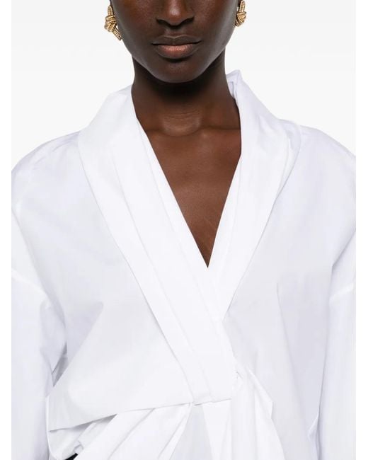 Dorothee Schumacher White V-Neck Blouse