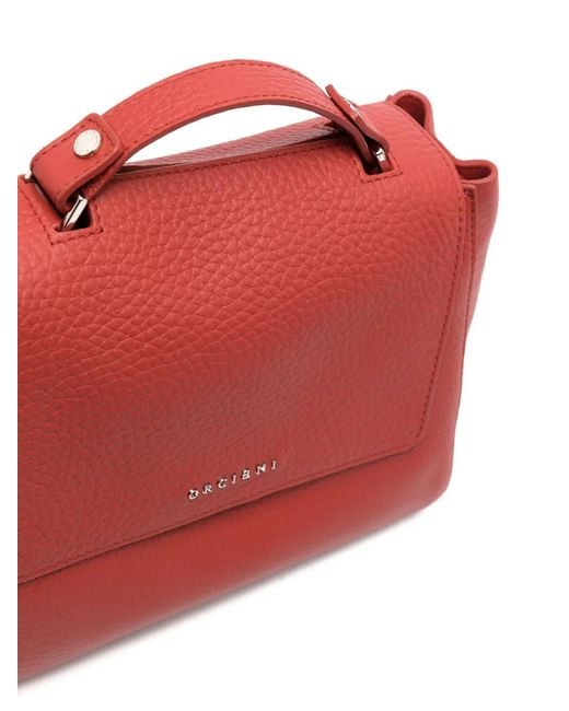 Orciani Red Sveva Soft Leather Tote Bag