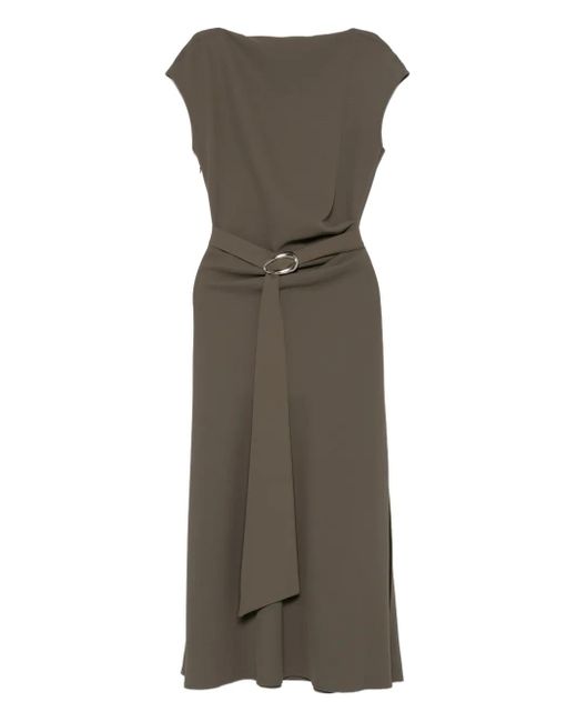 Vestido midi con cinturón Imperial de color Gray