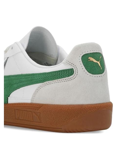 PUMA Green Palermo Leather Sneakers for men
