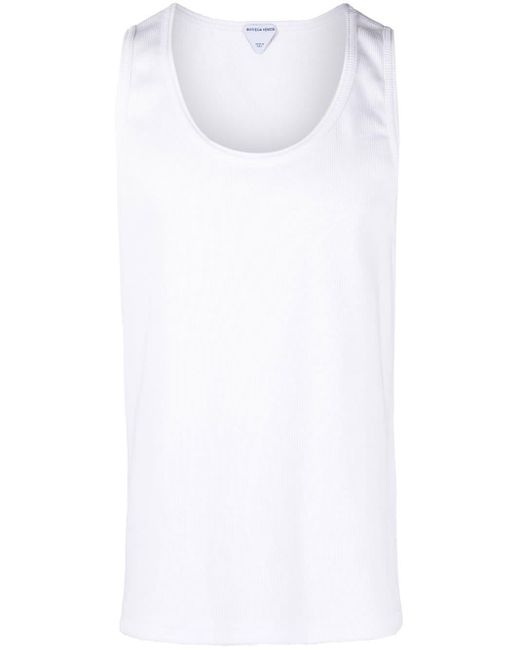 Bottega Veneta Fein geripptes Trägershirt in White für Herren