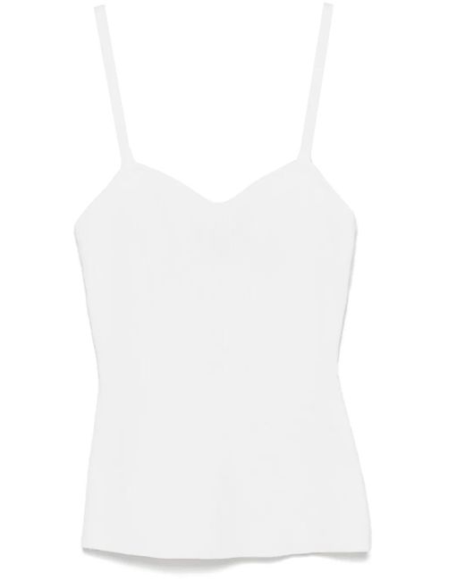 Top con escote corazón Maje de color White