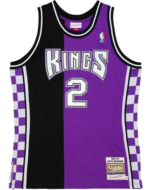 Mitchell & Ness Purple 1994/95 Hardwood Classics Mitch Richmond Sacramento Kings Authentic Jersey for men