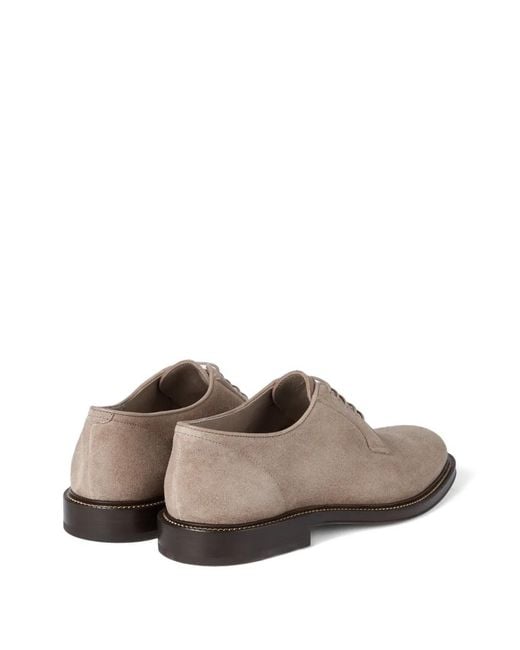 Brunello Cucinelli Brown Leather Brogues for men