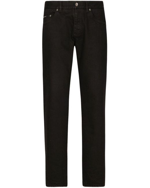 Dolce & Gabbana Straight Jeans Met Vijf Zakken in het Black voor heren