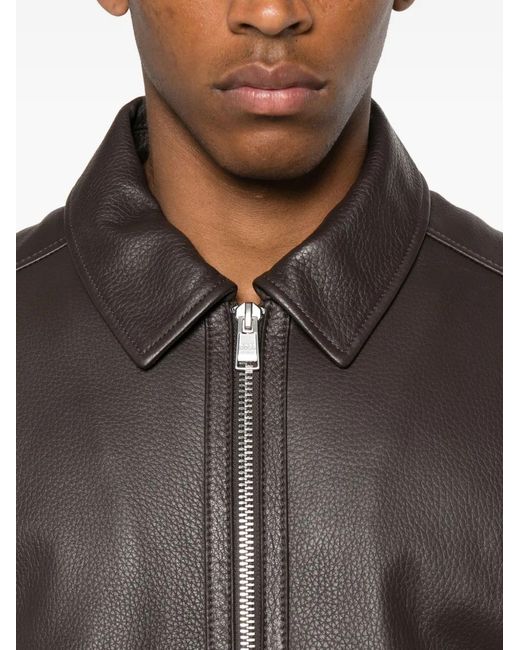 Boss Black Leather Jacket for men