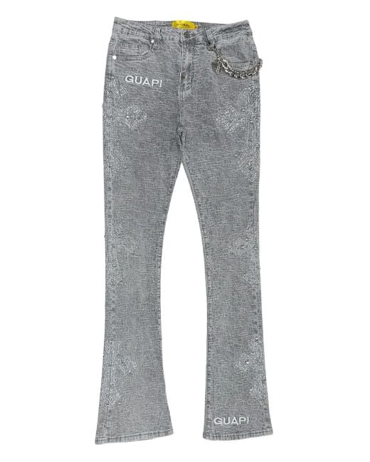 Jeans Con Cristalli di GUAPI in Gray da Uomo