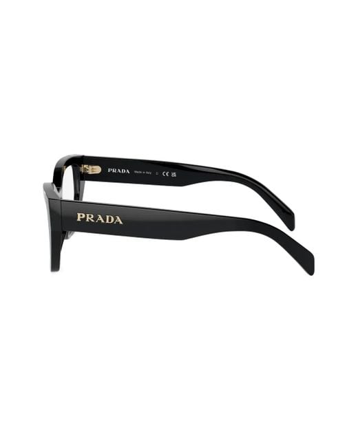 Prada Brown Matte Geometric-Frame Glasses