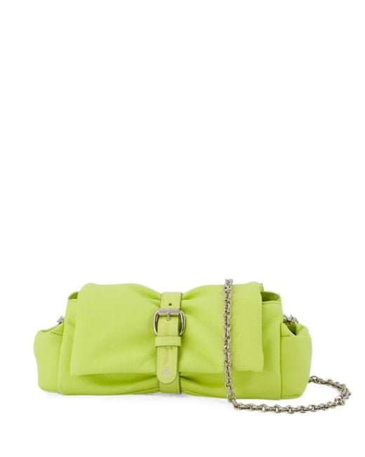 Vivienne Westwood Green Hazel Treasure Leather Clutch Bag