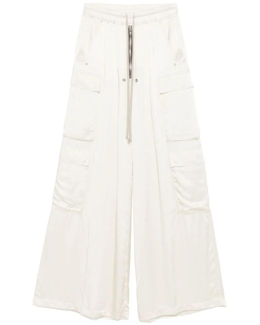 Rick Owens White Cargobellas Trousers for men