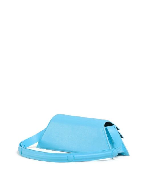 Bolso de hombro con logo en relieve Marni de color Blue