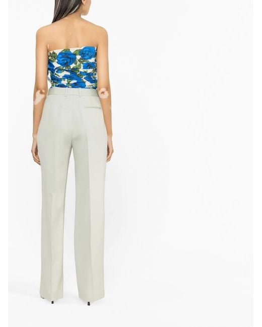 Lanvin White High-waisted Tailored Trousers
