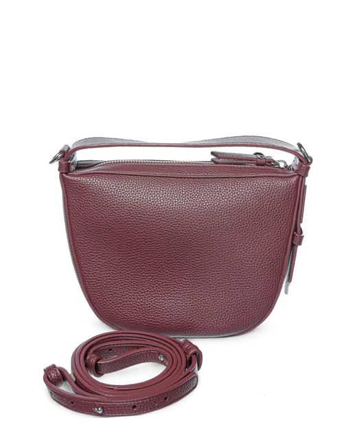 ARMANI EXCHANGE Purple Pebbled-Texture Shoulder Bag