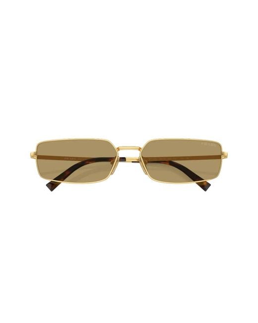 Prada Natural Prada Pr A60S Rectangle Sunglasses