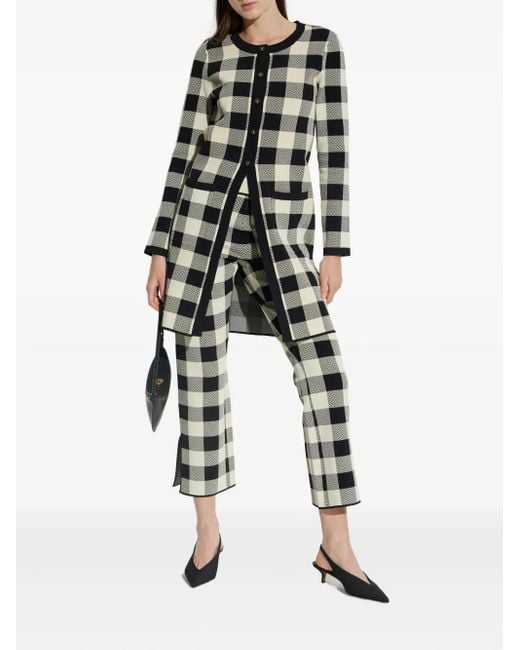 Posse Black Gingham Check Button Cardigan