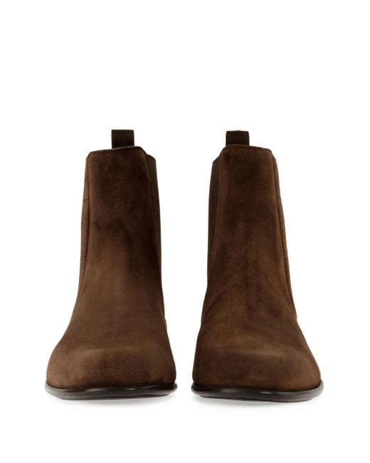 Botas Chelsea de ante Ferragamo de hombre de color Brown