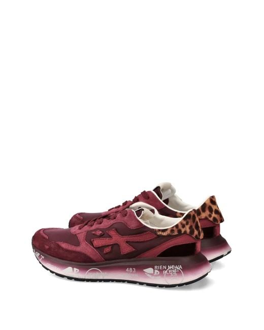 Premiata Lauryn 7789 レオパード パネル スニーカー Purple