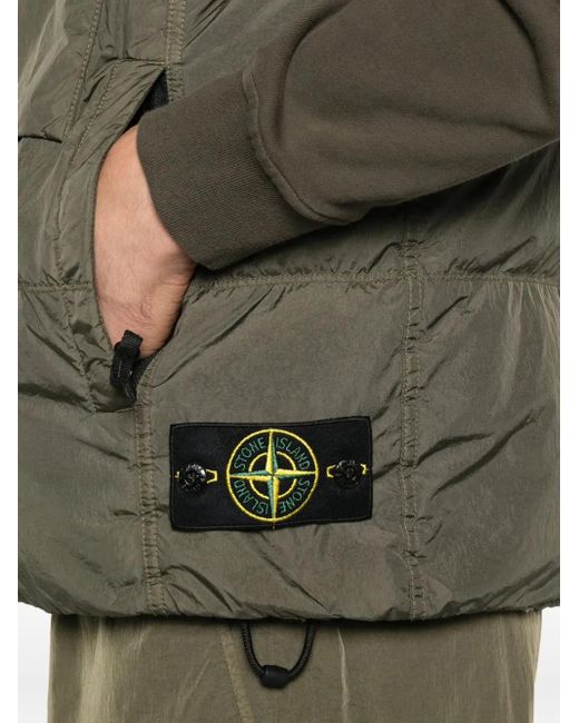 Stone Island Crinkle Reps Ny Gilet in het Green voor heren