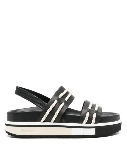 Pollini ロープディテール サンダル Black