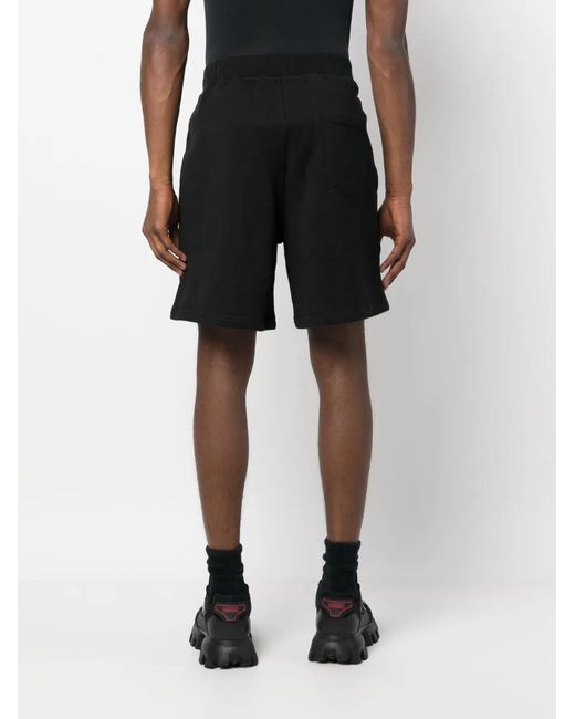 DSquared² Black Logo-Print Cotton Shorts for men