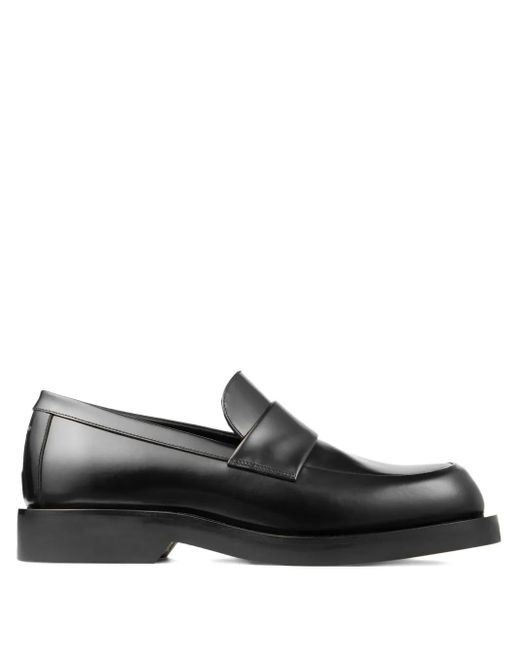 Jimmy Choo Black Buff Leather Loafers for men