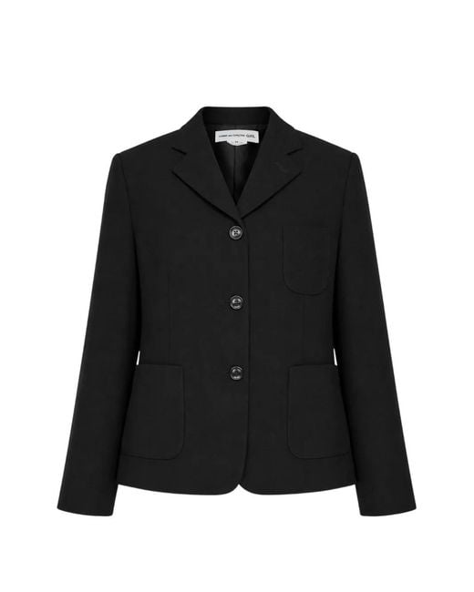 Comme des Garçons Black Patch-Pocket Button-Down Blazer