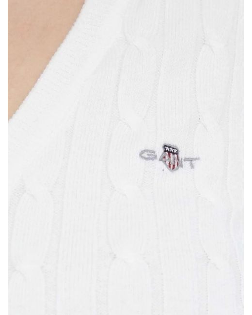 Jersey con cuello en V Gant de color White