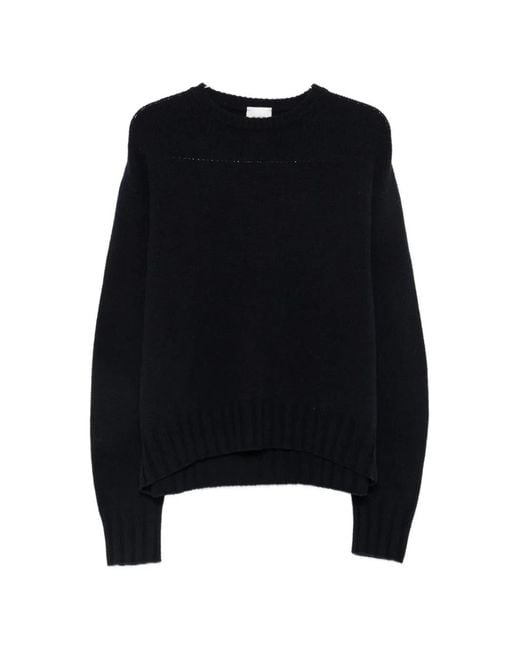 Alysi Black Ribbed-Knit Sweater