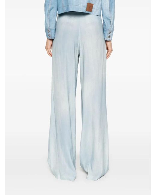 Ermanno Scervino Broek Met Denim Print in het Blue