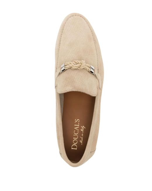 Doucal's Natural Knot-Detail Mesh Loafers for men