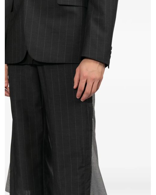 Comme des Garçons Black Pinstripe Trousers for men