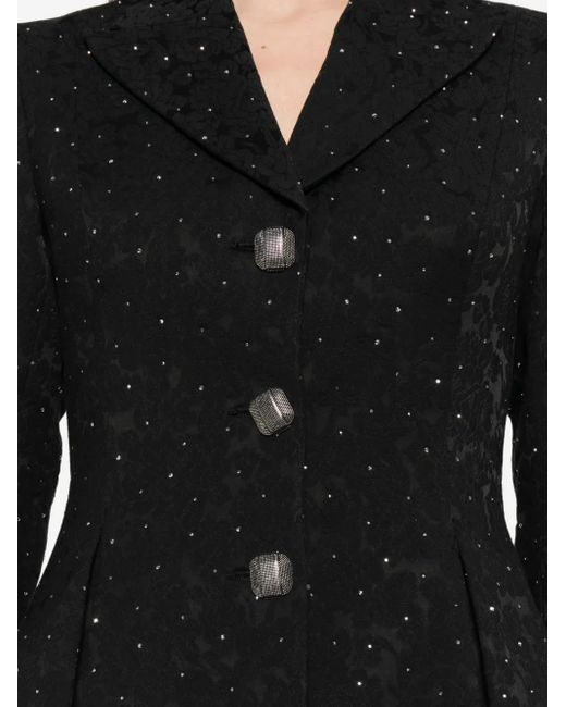 Nissa Black Embellished Button-Detail Jacket