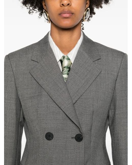 Blazer En Laine À Boutonnière Croisée Seafarer en coloris Gray