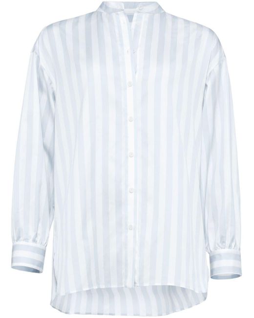 Eres White Striped Cotton Shirt