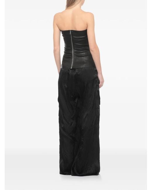 Rick Owens Black Strapless Top