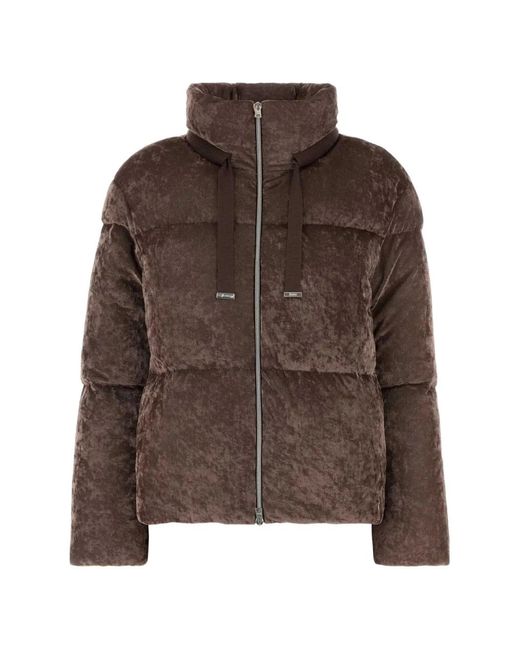 Herno Brown Quilted Chenille Jacket