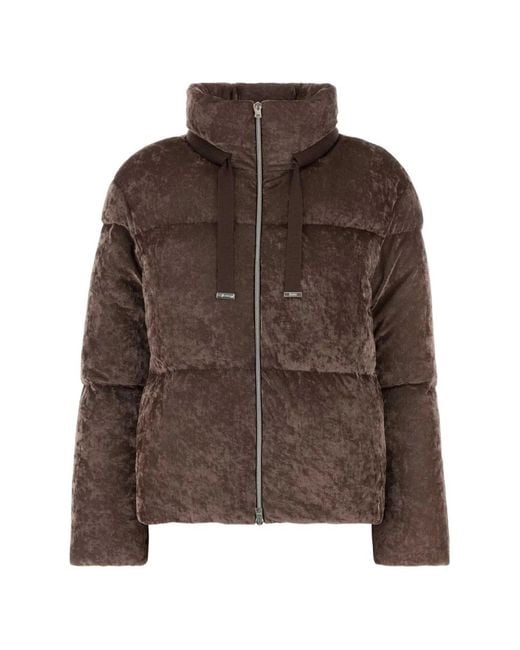 Herno Brown Quilted Chenille Jacket