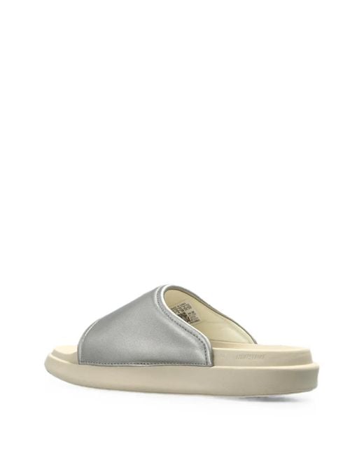 Y-3 White Logo-Print Leather Sandals