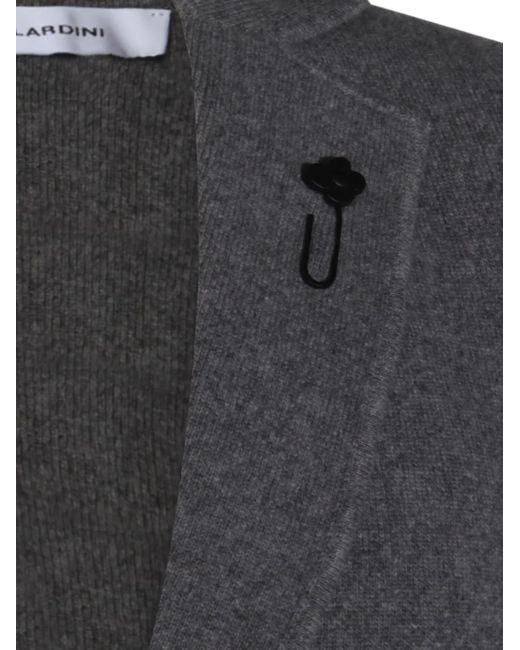 Lardini Gray Buttoned Wool Blazer for men