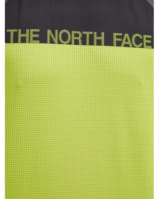 The North Face Green Logo-Print Panelled T-Shirt for men