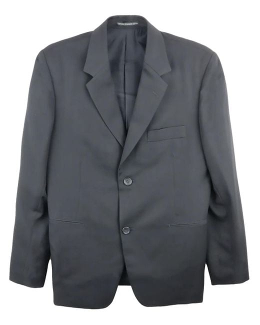 Yohji Yamamoto Gray Single-Breasted Wool Blazer for men