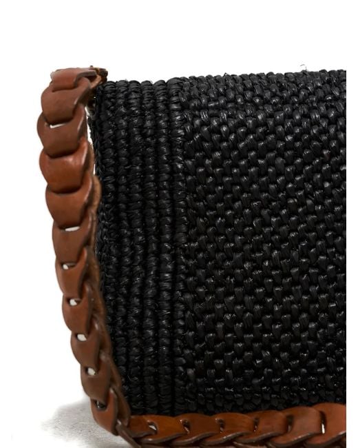 IBELIV Black Milano Braided-Strap Shoulder Bag