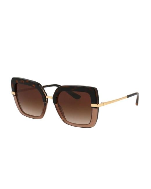 Dolce & Gabbana Brown Lunettes De Vue À Effet Écaille De Tortue